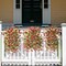 Artificial Hanging Flowers for Outdoors Spring Decoration, 2PCS Silk Fake Daisy Realistic Outdoor Flowers UV Resistant Porch Patio Window Yard Decor(Brown)